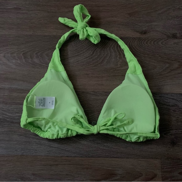 lime green triangle bikini top - Picture 2 of 4